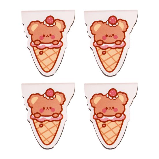 

4Pcs Magnetic Bookmarks Thin Double-Sided Cartoon Book Markers Cute Page Holders Compact And Portable Page Holder for Students Reading Book A