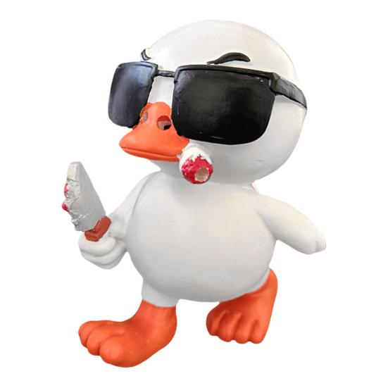 

Статуэтка утки Милая фигурка животного Очаровательный внешний вид Живые выражения лица Забавное украшение в виде животного