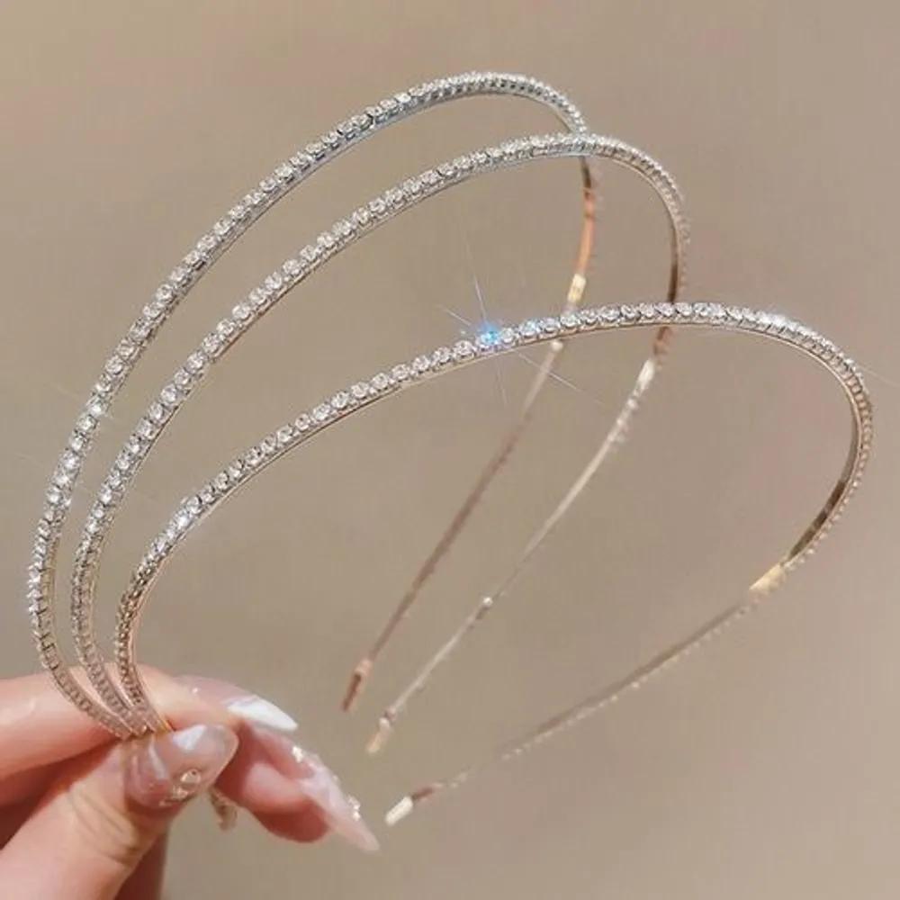Silver Cubic Layered Simple 10mm 3mm Zirconia Headband