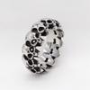 Skull Circle Ring 316L Stainless Steel Jewelry Unisex Skeleton Punk Ring size 7-13