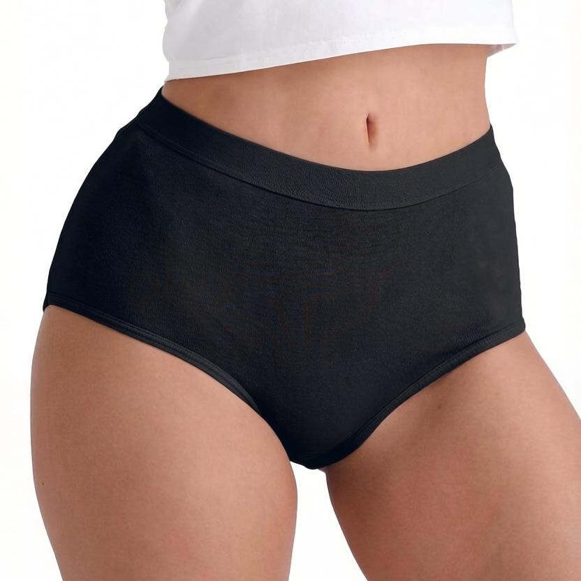 High-Waisted Breathable Cotton Women's Briefs - Moisture-Wicking, Non-Binding, Plus Size Underwear