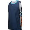 Under Armour Camiseta sin mangas holgada, ligera, de secado rápido, casual, deportiva, para correr, fitness, cuello redondo, para hombre, tops, azul 24500111-409