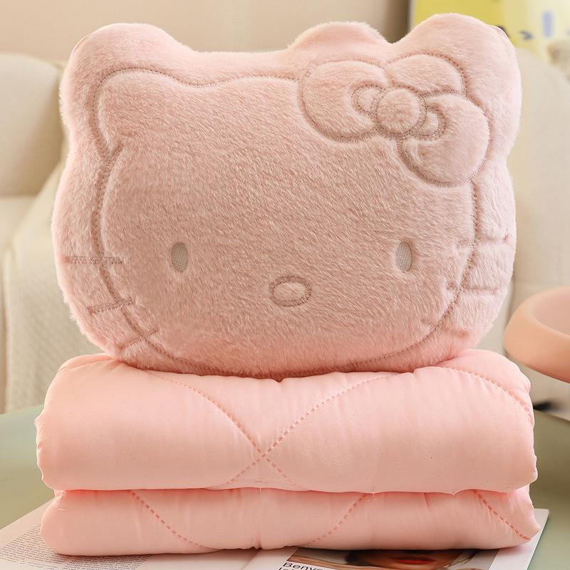 

Подушка-плед Hello Kitty двойного использования: Подушка для сна в офисе и автомобильный плед Large