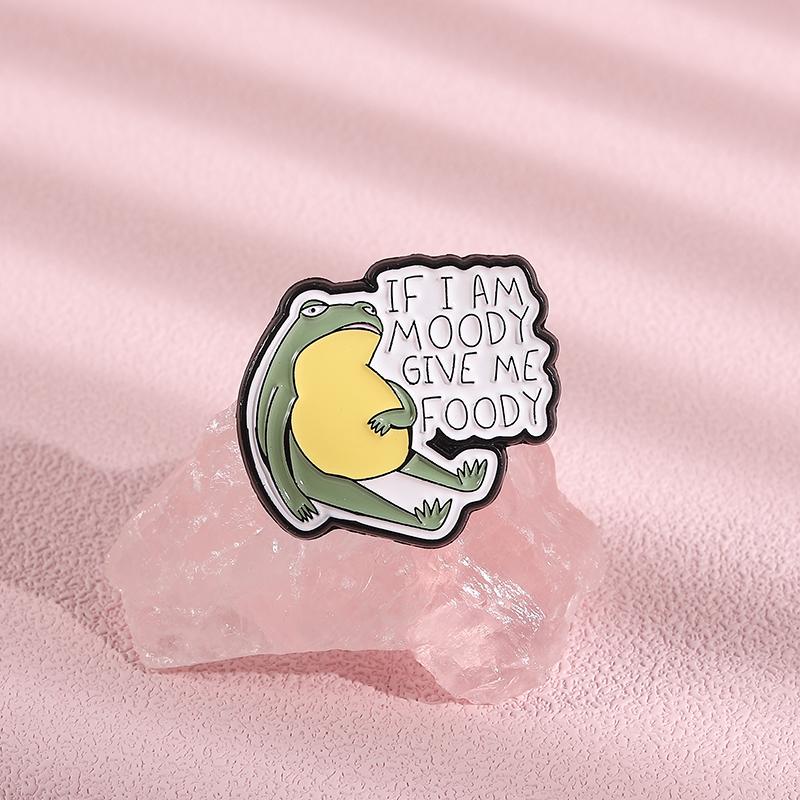 Slack Off Frog Enamel Pins Custom LET KARMA HANDLE IT Brooches Lapel Badges Clothes Animal Jewelry Gift for Friends