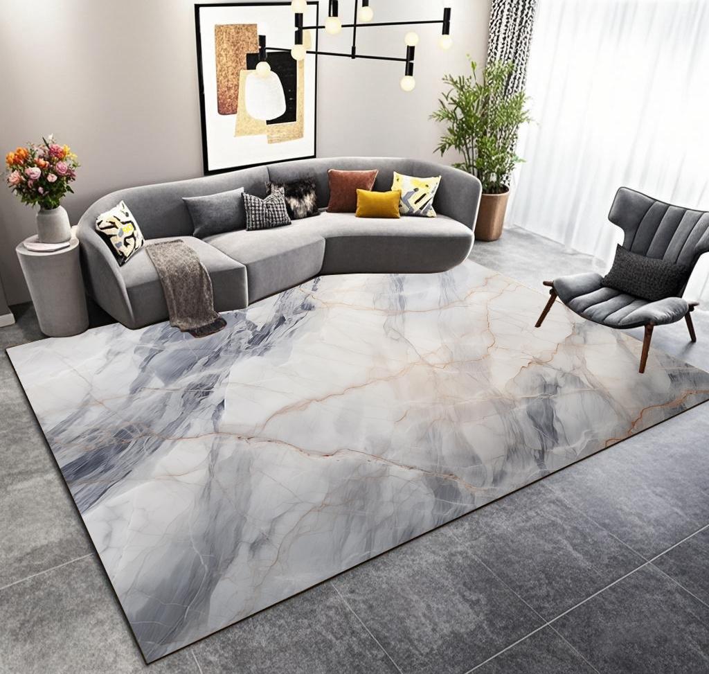 

Роскошный ковер для гостиной из серого мрамора, скандинавский домашний декор, диванный пушистый плюшевый коврик, большой площади, для спальни, прикроватный, противоскользящий, напольный 60*90cm