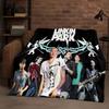 Retro L-Linkin Park Sign Rock Band Music Flannel Blanket,Ultra Soft Warm Plush Throw for Home Bedroom Bed Sofa Cover Camping