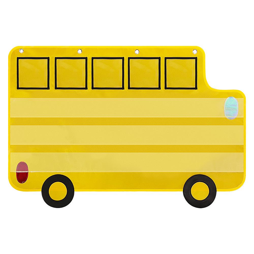 Украшение класса: Школьный автобус Буквы Фонетика Подвесной карманный органайзер жёлтый