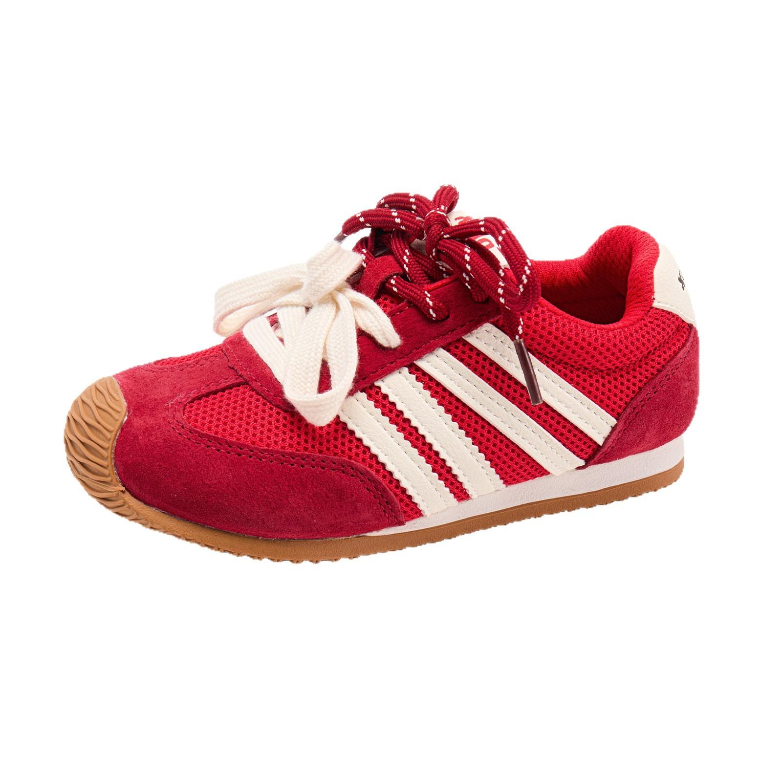 

Детские кроссовки с сетчатыми вставками для детей 3-12 лет, дышащая спортивная обувь для девочек, легкие кроссовки «Форрест Гамп» для мальчиков 33 красный