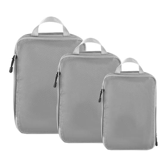 Handbag 3-Piece Set, Zipper Compression, Travel Storage Bag, Compression Set, Toiletries/Cosmetics, Clothes Storage, Business Trips, Travel,