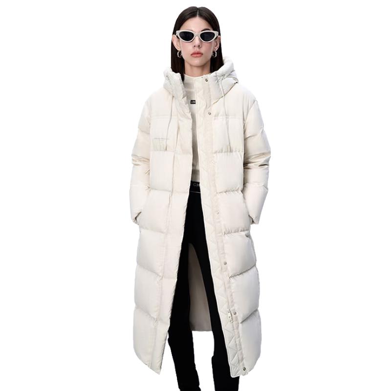 Jinyujie Women's Long Hooded Thickened Puffer Down Jacket Y24808229