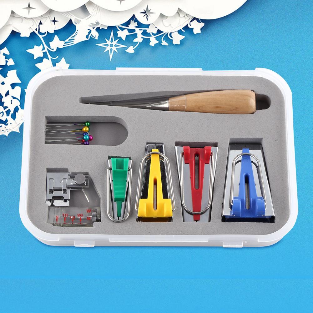 Fabric Binding Sew Multifunction Sewing Bias Tape Maker Set DIY Patchwork Craft Making Tool