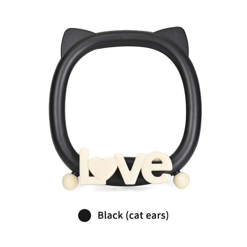 Cute Cat/Bear Ear Makeup Mirror With Phone Rack Holder Simple Table Countertop Base Use For Bathroom Desk Cosmetic Mirrors