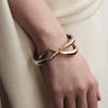 Punk Metal Smooth Arc Shaped Bracelet for Women European And American Personality Vintage Jewelry Daily Accessories