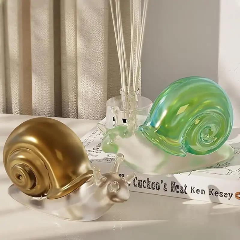 DIY Kristall Dropplim Stor Snigel Bordsdekoration Harts Gips 3D Stereoskopisk Dekoration Silikonform Djur silikonform