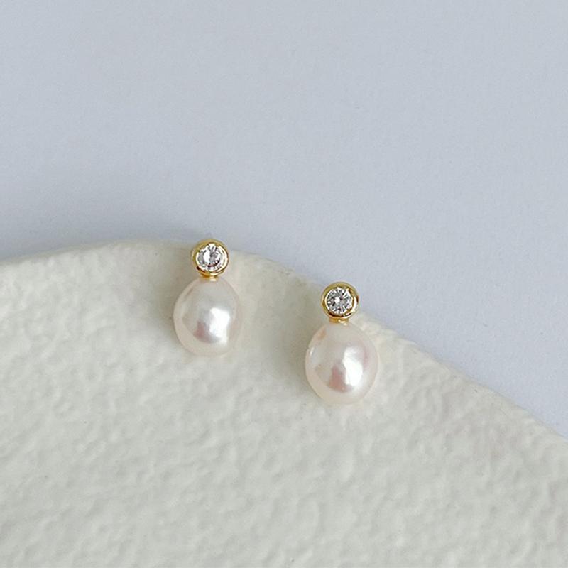 

ZAKOL Элегантные геометрические серьги с имитацией циркона для женщин, корейская новая модная серьга, изысканный свадебный циркон