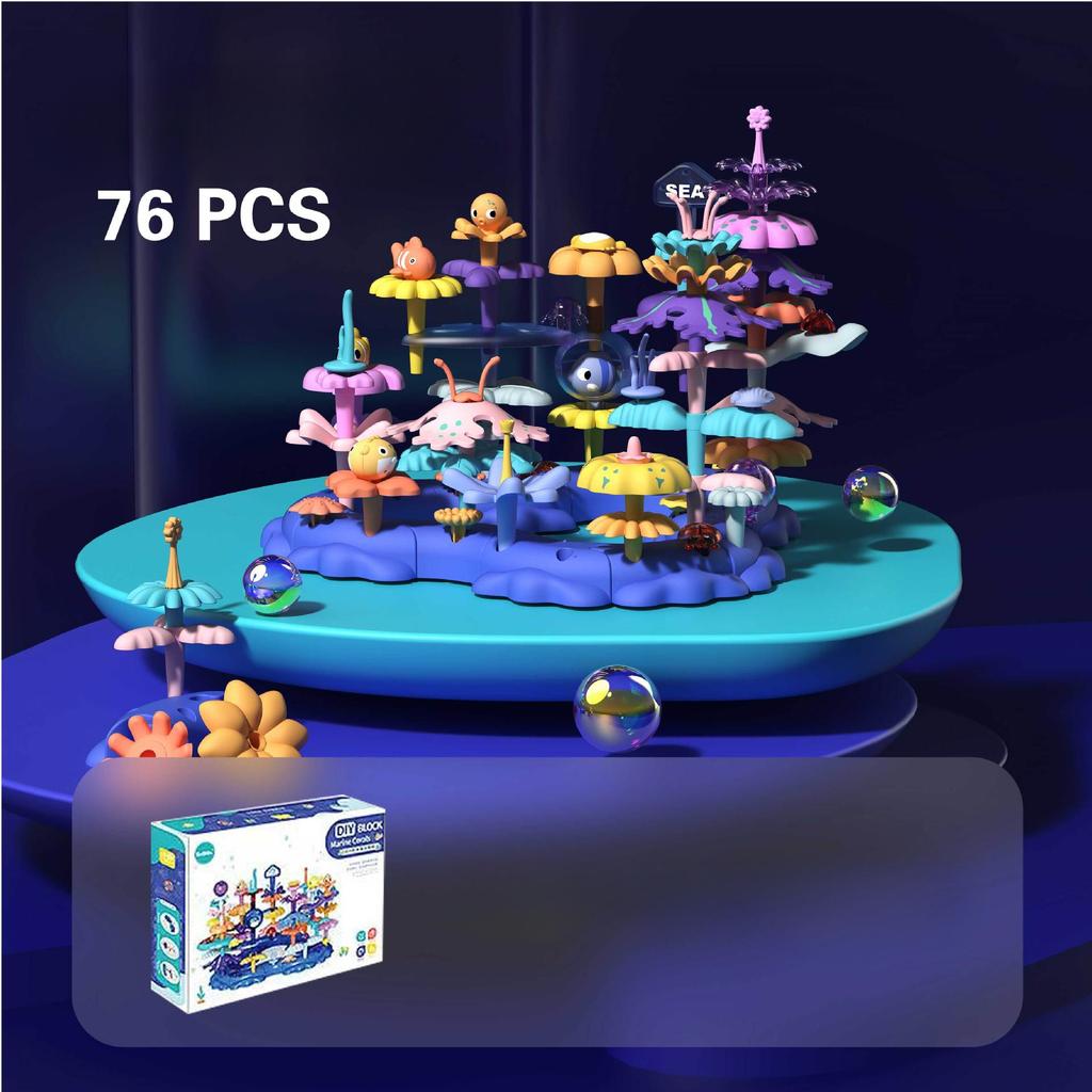 Children's Building Block Flower Bed Assembly Toys, Girls' Educational and Versatile Garden Building Block Flower Arrangement Toys Storage Box