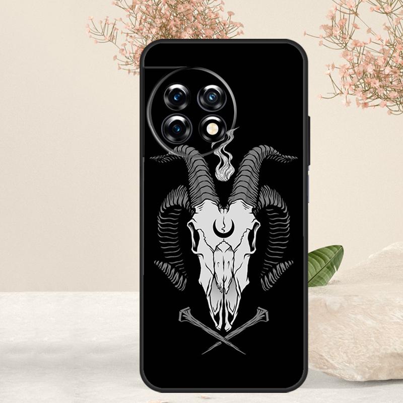 Ram Skull Skeleton Horror Case For OnePlus 15 13 12 11 13T 13R 15R 10R 10T 8T 9 10 Pro Nord 5 CE 4 3 Lite N20 N30 Cover
