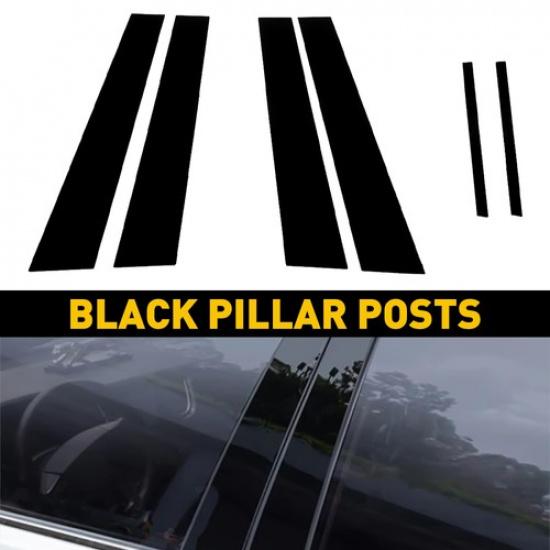 

6PCS Black Pillar Posts Cover Door Trim Window Decal For 2011- Charger Dodge