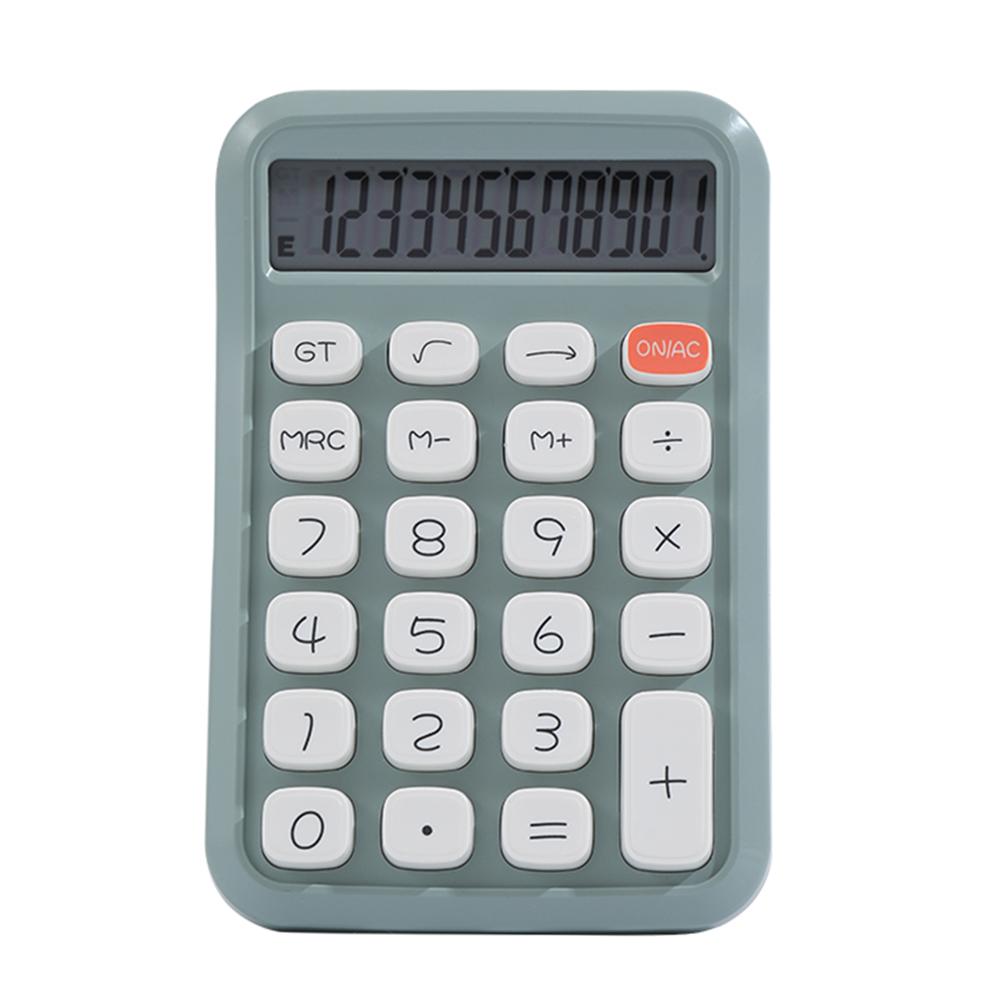 

Милый калькулятор 12 цифр большой ЖК-дисплей большая круглая кнопка градиентный калькулятор конфетного цвета зелёный