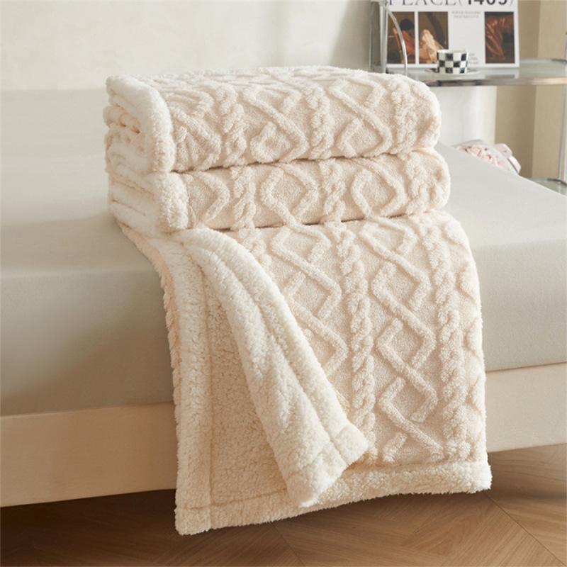 Dicke Warme Fleece-Kuscheldecke Extra Weich Flanell Karomuster für Couch Sofa Ganzjahres-Gemütlichkeit für Bett Homeoffice Geschenk
