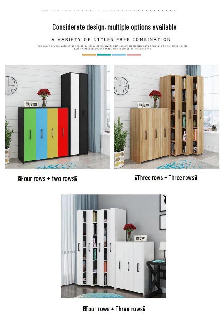 Mobile Dustproof Bookshelf: Sliding, Wheel-Equipped, Drawer-Type Storage Cabinet