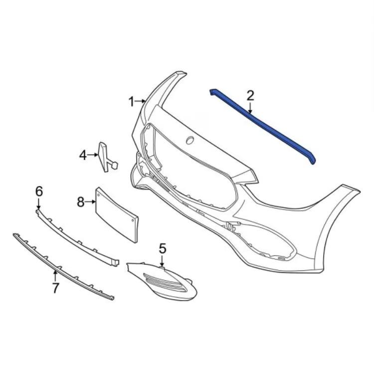Front Bumper Sealing Gasket for Mercedes-Benz C-Class W206 2021 (Part No. 2066281000).