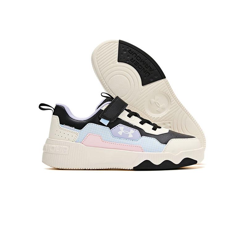 Under Armour Stylish Versatile Outdoor Sports Series Anti-Kick Wear-Resistant Breathable Low-Top Kids Running Shoes Kids sneaker Black Blue 2441310HL