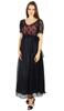 Bimba Womens Full Length Maxi Dress Black Net Prom Party Lace Gown