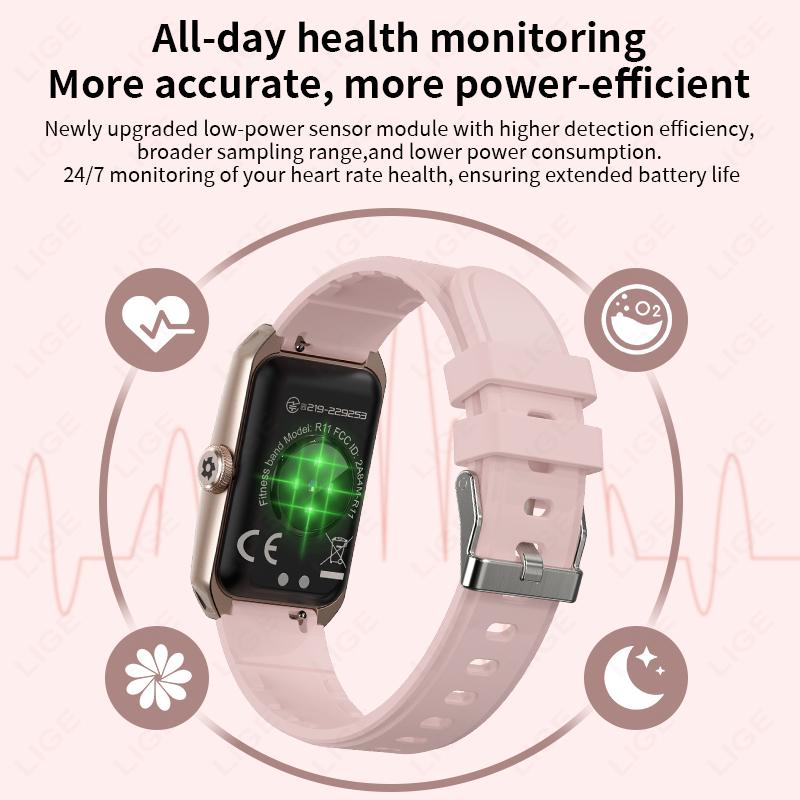 1.47" 3D Curved Screen BT Call Music Smart Watch IP68 Waterproof Heart Rate Blood Oxygen Women Smartwatch 100+ Watch Face