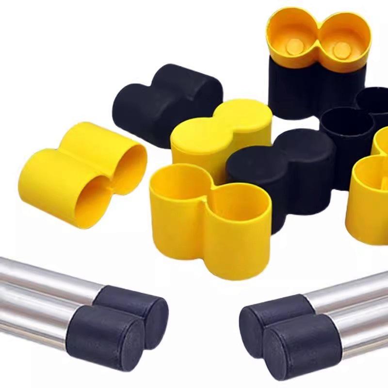 Oval Silicone Chair Leg Covers - Thickened, Silent, Non-Slip Protective Pads for Double Tube Stools and Dining Chairs