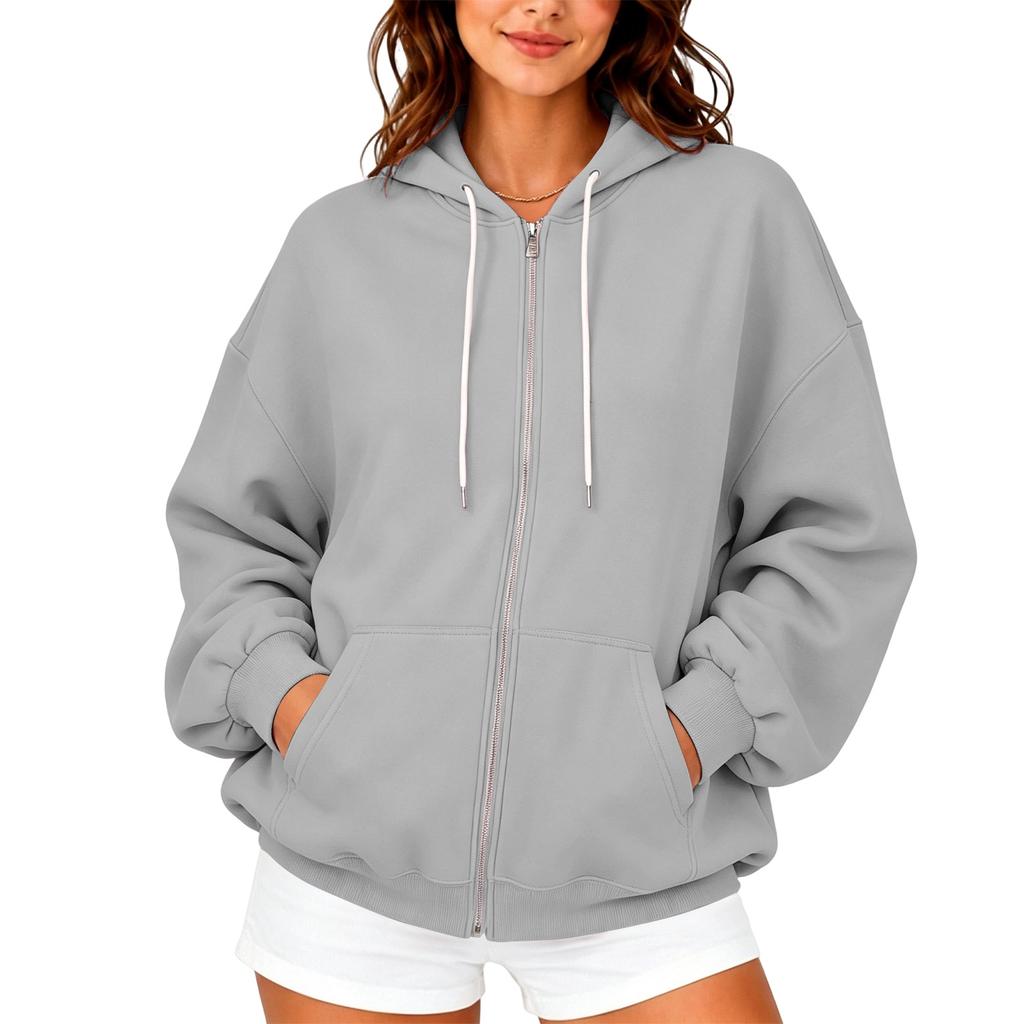 Women's Fall Casual Cozy Cardigan - Flattering Relaxed Fit Long Sleeve Knit Top for Everyday Wear