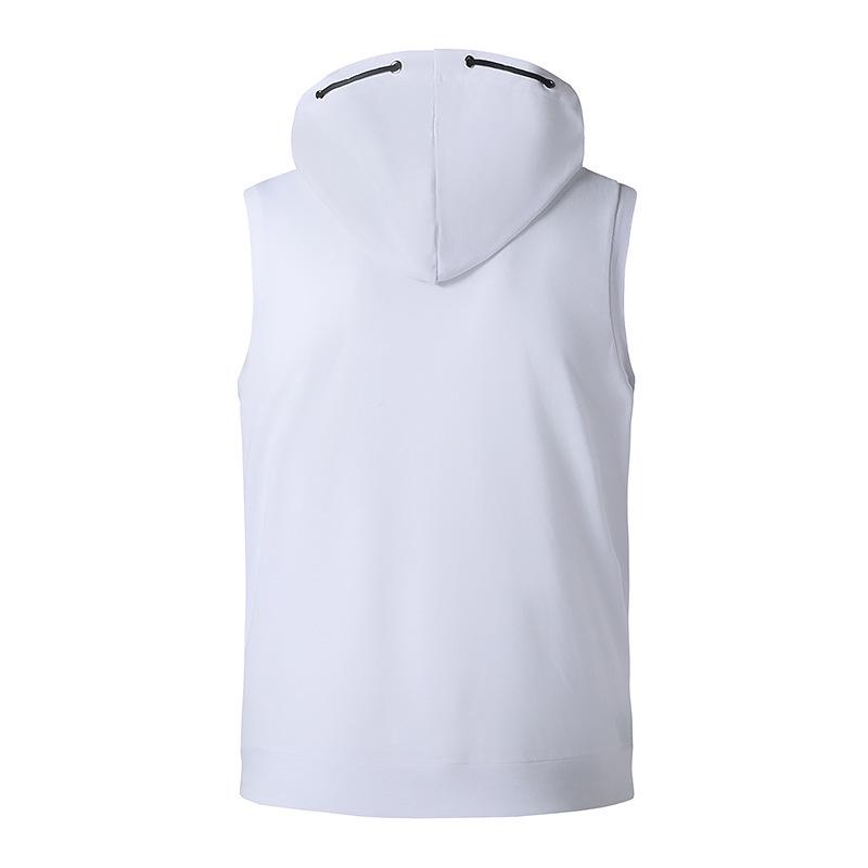 Men's Summer 2021 Fitness Hooded Vest - Casual Sleeveless T-shirt for Europe & America