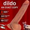 8.66in 4-in-1 Sexy Dildo Vibrator with 10 Vibration Modes,360° Telescopic Rotation,Slow Heating,Remote Control.Ideal As A Gift or Prank Prop