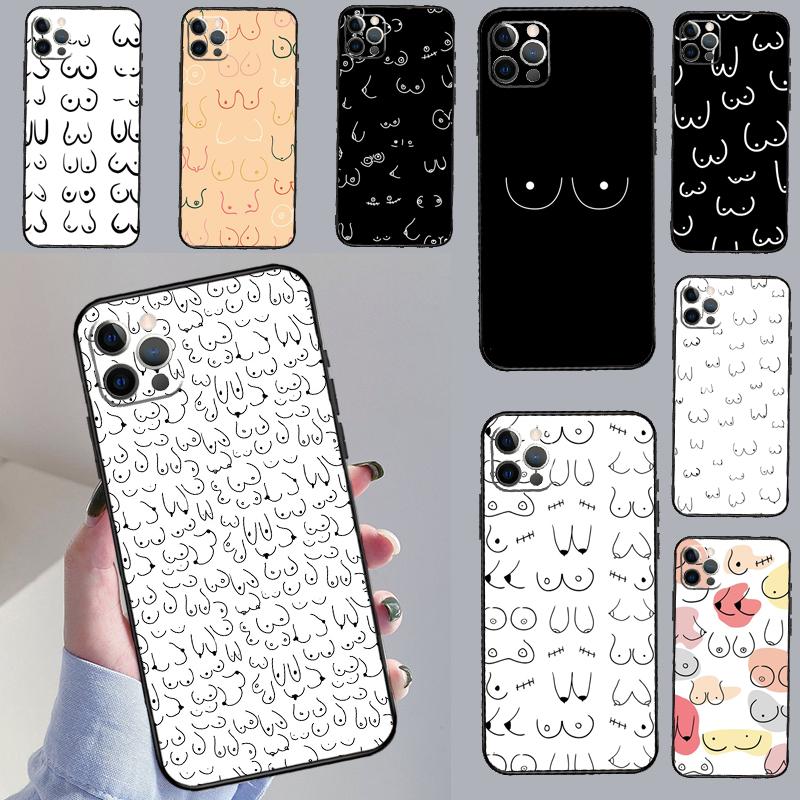 Boobs Art Case For Realme GT6 GT7 Pro C67 C65 C63 C61 C55 C53 C51 C35 C71 C75 11 12 13 14 15 Pro Plus