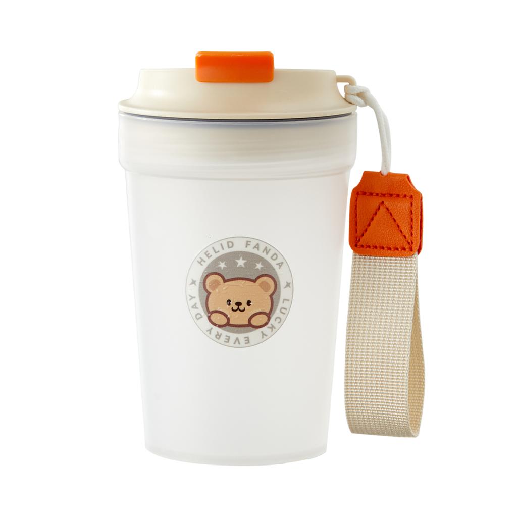 350ml Coffee Cup Transparent Water Bottle Portable Water Cup Leak-proof Beverage Drinking Cup Travel Reusable Drinkware