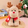 iikuru Christmas Plush Toy Set of 2, Santa and Reindeer Figurines, Ornaments, Christmas Accessories, Doll Set