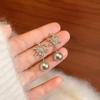 2023 Snowflake Pearl Zircon Christmas Stud Earrings - Elegant High-End Design