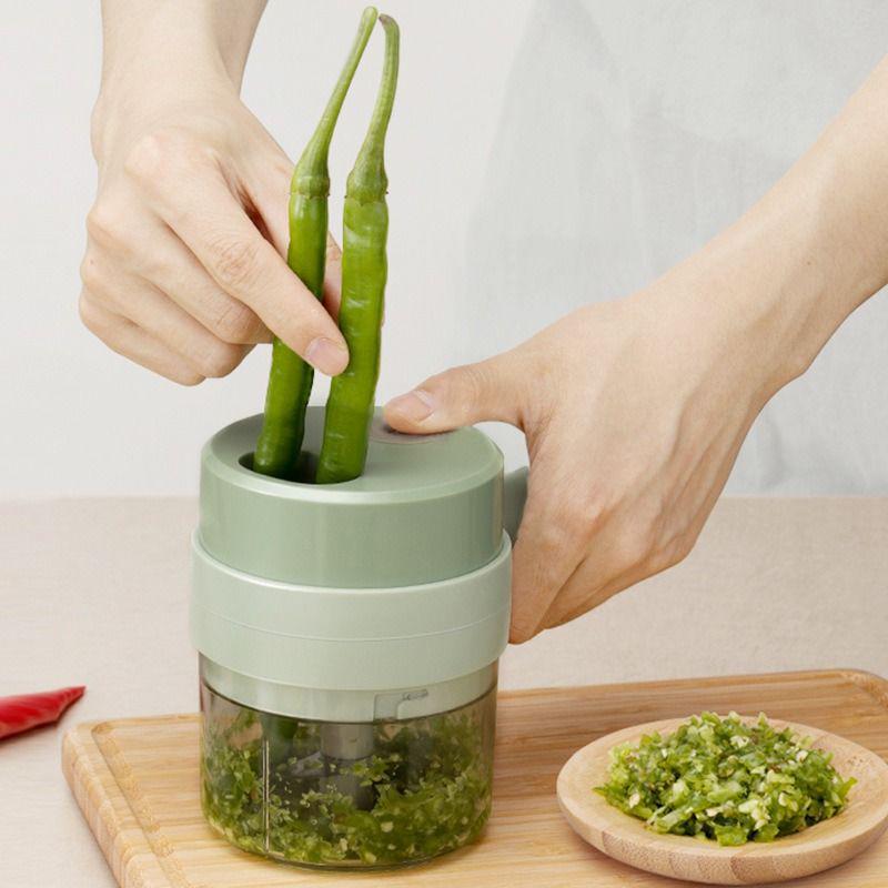 Gatling Electric Vegetable & Garlic Chopper: Multifunctional Kitchen Food Processor & Masher