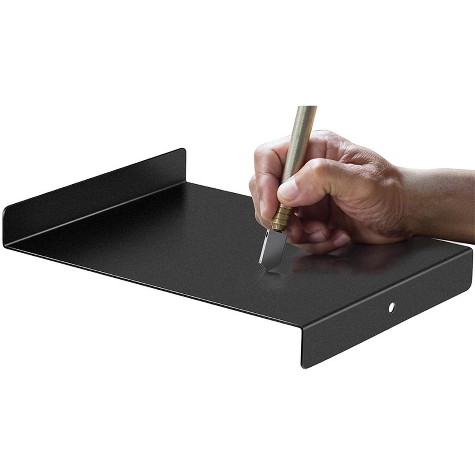 

Bench Hook And Inking Plate For Block Printing Carving, Metal Printmaking Block Easy Install Easy To Use (9 X 7 Inches one size чорний