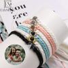 EthShine Personalized 925 Silver Circle Photo Bracelet Projection Bracelets Custom Photo Bracelet Couple Memorial Gift Women