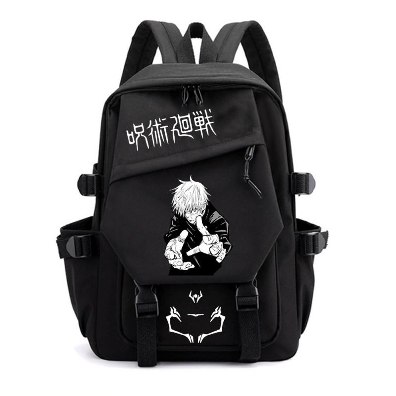 Jujutsu Kaisen Anime School Backpack Teens - Durable Nylon Dual-Strap Bag With Ergonomic Back Panel Unisex Campus Travel