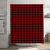 Red Woven Shower Curtain Waterproof Fabric Bathtub Decor For Bathroom Accessories Home Decor (Size: 72X84 In)