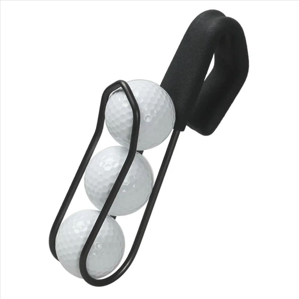3 Balls Golf Ball Rack Aluminum Zinc Zinc Alloy Golf Ball Carrying Self Practical Golf Ball Holder  Backpack