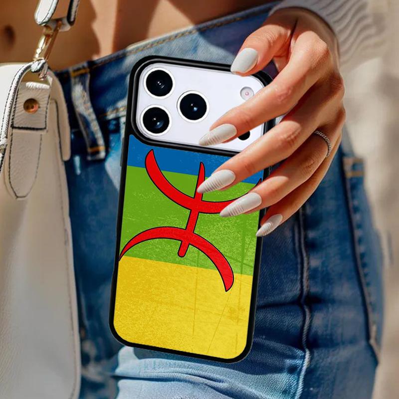 Amazigh Berber Flag Phone Case For iPhone 17 Air 14 15 13 12 Max Cover For Apple 14 15 16 16e 11 Pro Max Plus Coque