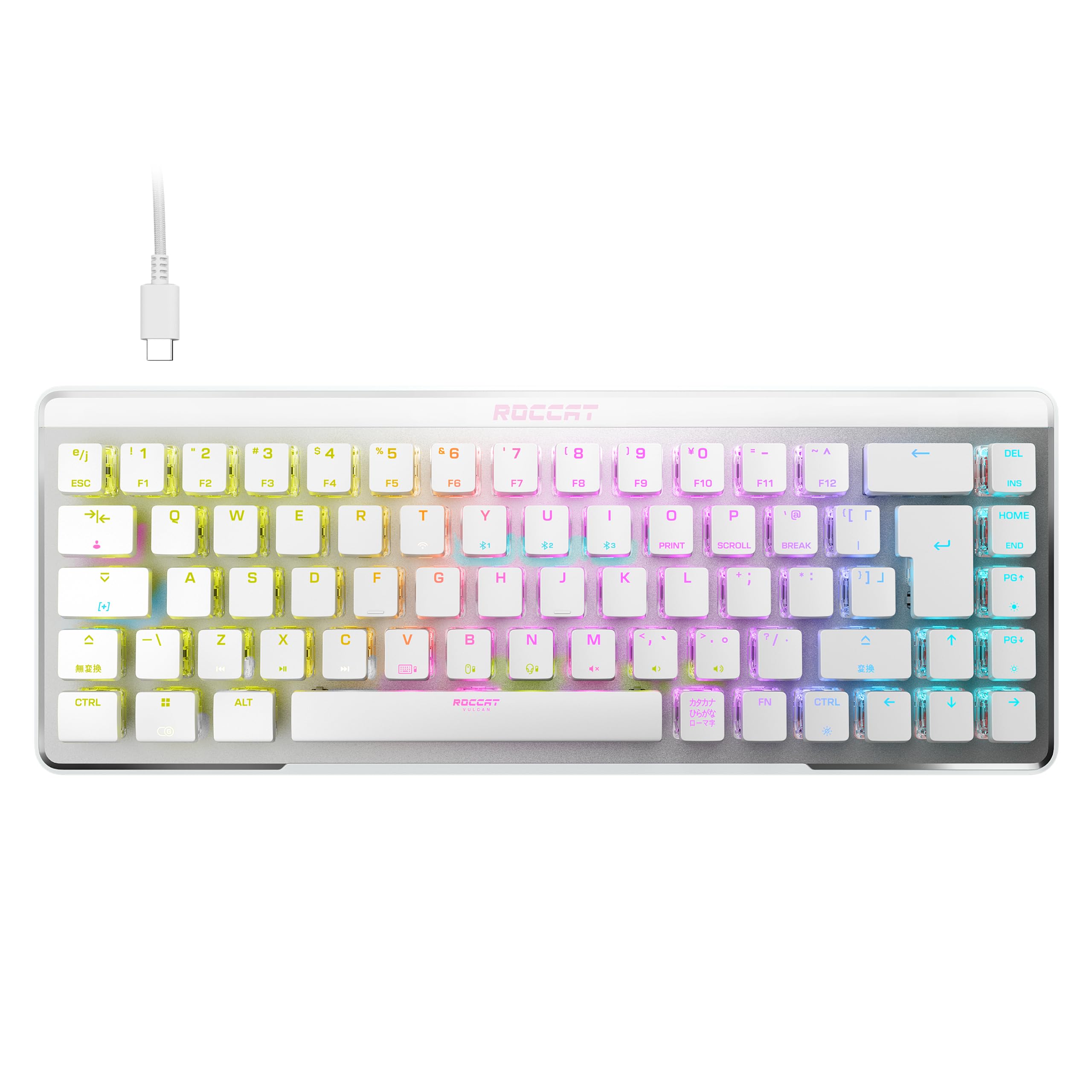 

Ігрова клавіатура ROCCAT Vulcan II Mini Air Японська розкладка Бездротова Міні Tenkeyless Оптична Лінійна Тиха з Клавішами Стрілок RGB Японський Дистриб ютор (ISO)