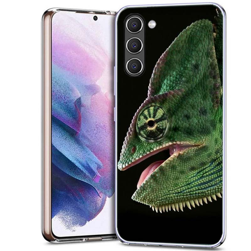 Chameleon Funny Wildlife Phone Case for Samsung A54 A14 A24 A34 A17 A37 A57 A55 A35 A25 A15 A13 A23 A33 A53 A07 A05S A04S A03 A7