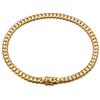 Hip Hop Bling Gold Cuban Link Chain Necklace For Men, Rapper Style Tank Chain Jewelry, Trendy Whip Chain Necklace