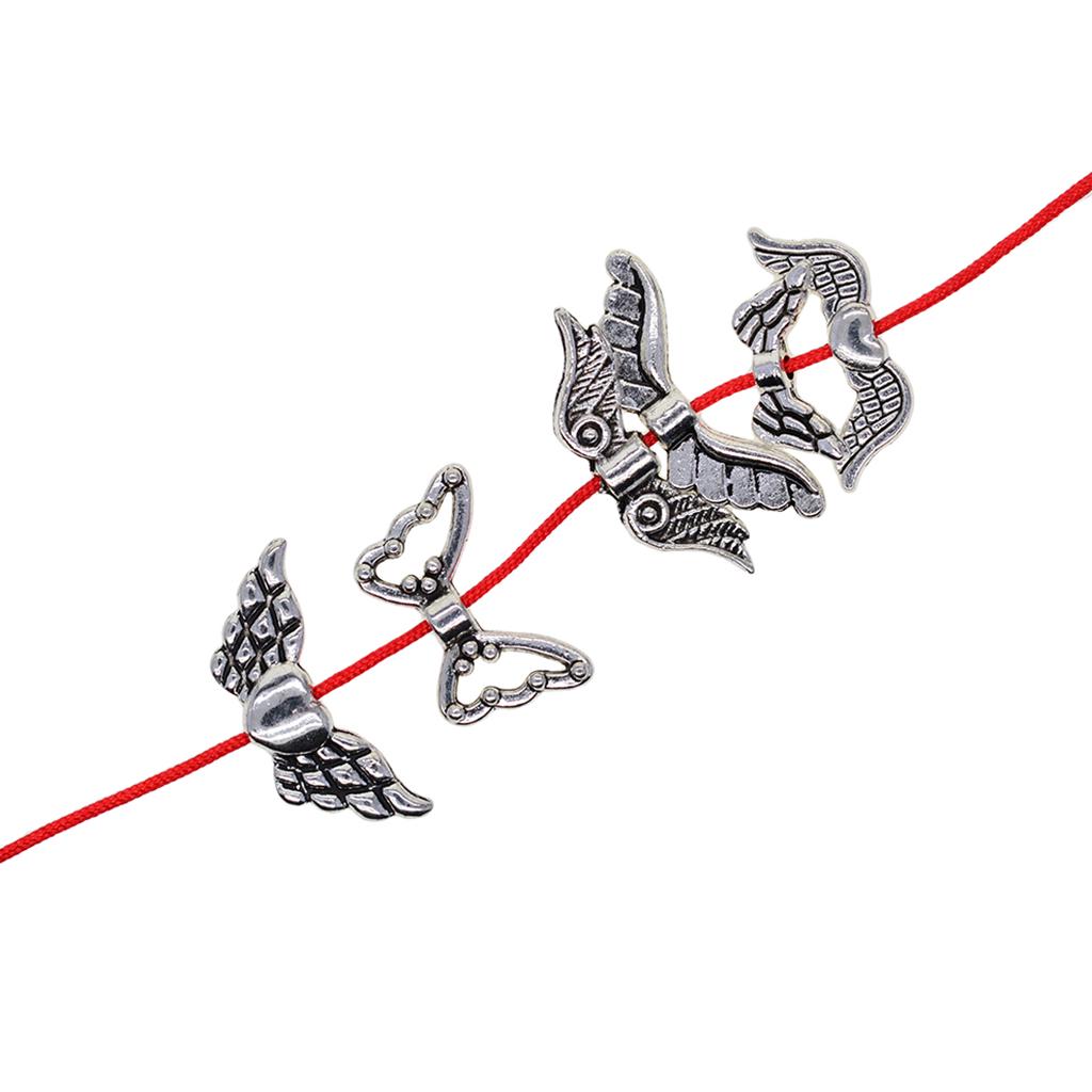 Acquista 100 perline distanziatrici con ali d'angelo in argento tibetano da 20 mm per creazione di gioielli fai-da-te in Italia a partire da 8.19