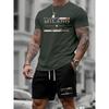 Men's Summer T-Shirt Set with Milan Print, Men's Fashion Casual Short Sleeve Trendy Sportswear Outfit New Men's Oversized 2026
