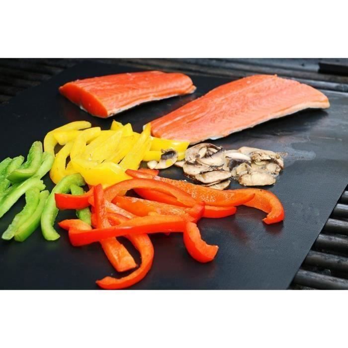 Cooking Mats for Barbecue and Oven, Set of 5 Non-Stick Reusable Cleanable BBQ Mats @fml